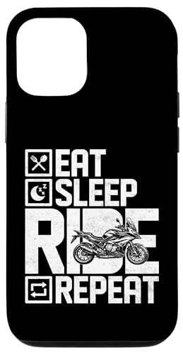 Eat Sleep Ride ���s�[�g �I�[�g�o�C ���t �M�t�g �X�}�z�P�[�X iPhone 12/12 Pro �p