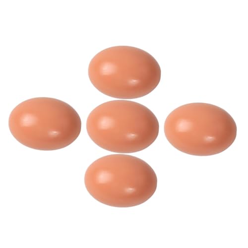ibasenice 5 Piezas Huevos de Madera Simulados para Decoración de Pascua Huevos Creativos sin Acabado para Manualidades y Adornos Festivos Superficie Lisa Segura para Adultos