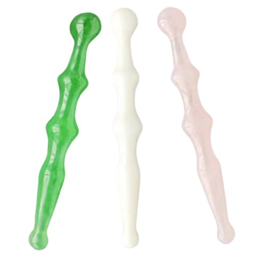 DEARMAMY 3 Piezas Palos y palos punto de ruptura cuero cabelludo tratamiento herramienta reflexología barra de masaje de resina masajeadores de resina masajeador facial pluma de masaje