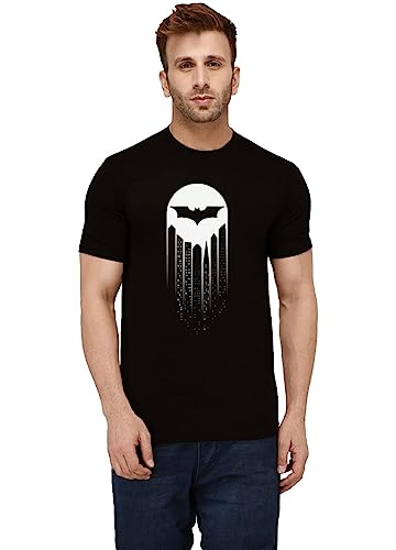 Image of Be Crazy Glow in Dark Tshirts for Men and Women Regular Fit Black Colour T Shirt Unisex Pure Cotton Casual Wear Round Neck T-Shirt