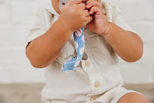 Image of Copper Pearl Pacifier Clip 3-Pack - Stylish Stainless Steel Pacifier Holder Clip for Baby Girls and Boys - Baby Pacifier Clips for No More Floor Drops - Slugger