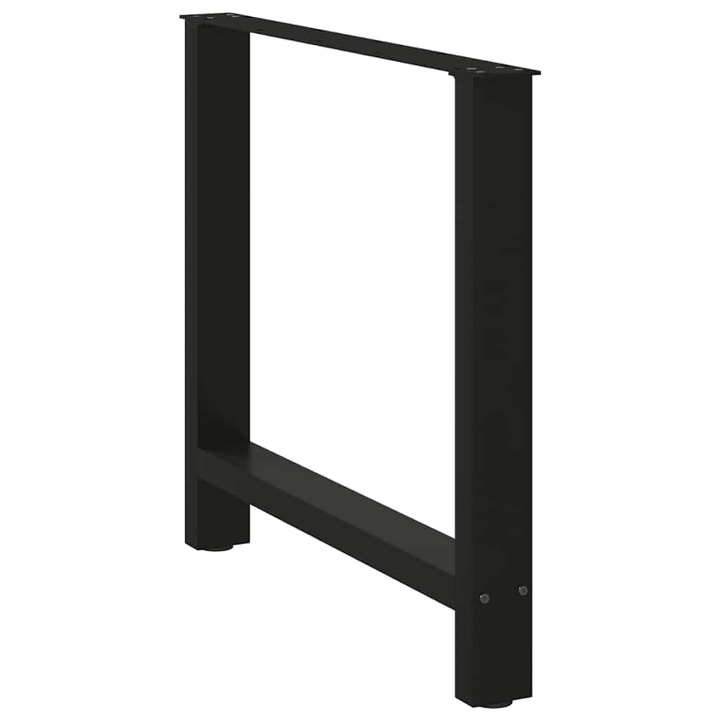 vidaXL Gambe per tavolo da pranzo nere 2 pz 70x(72-73) cm in acciaio