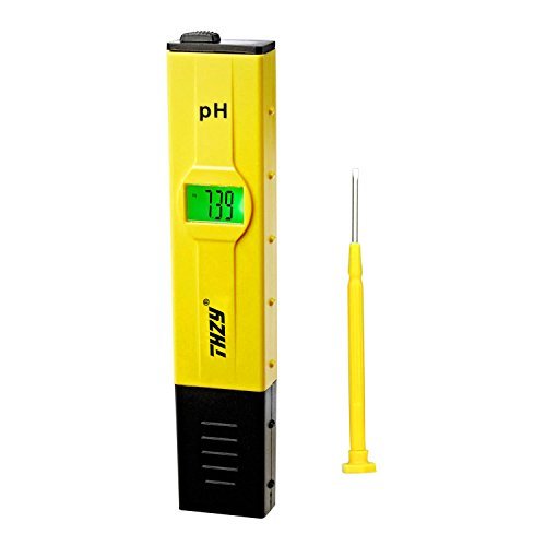 PH Pen Tester,THZY High Accuracy Pocket Size PH Meter with ATC (Automatic Temperature Compensation) Backlit Light LCD 0-14 pH Measurement Range, 0.01 Resolution Handheld pH Pen Tester