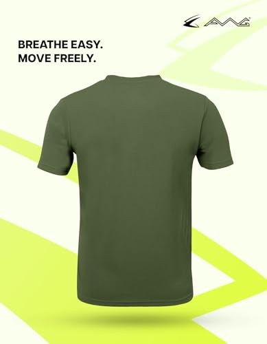 Image of AWG ALL WEATHER GEAR Men Solid Waffle Crew Neck Tshirt | Waffle Knit T-Shirt | Men's T-Shirt | Tees for Man | Textured Half Sleeve T-Shirt's | Tshirt for Men Stylish