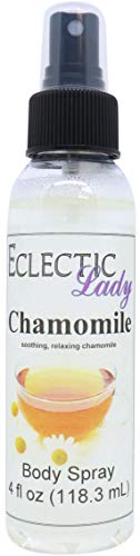 Eclectic Lady Chamomile Body Spray, 4 ounces, Body Mist for Women with Clean, Light & Gentle Fragrance, Cologne with Soft, Subtle Aroma For Daily Use