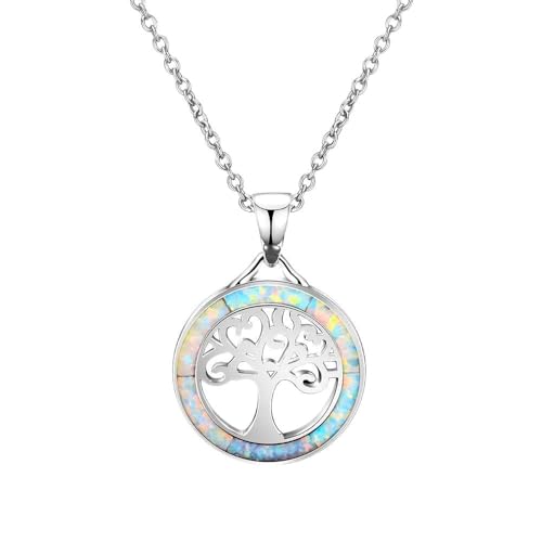 Collier opale de feu bleue le cadeau idéal en argent 925