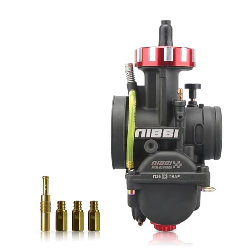 Image of NIBBI PWK 36mm Carburetor with Three Main Jets and One Pilot Jet of Performance Racing Carburetor for Replace Keihin or mikuni Carburetors