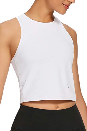 Evobak Workout Tops for Women - Yoga Shirts Racerback Crop Tops Athletic Exercise Gym Running Training Tanks Active Wear