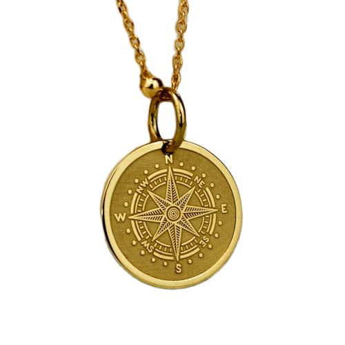 Collier boussole argent plaqué or, le bijou durable qui ne ternit pas