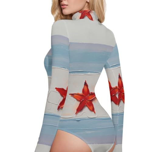 Body de manga larga para mujer moldeador y camisetas control de abdomen GuoChe 3