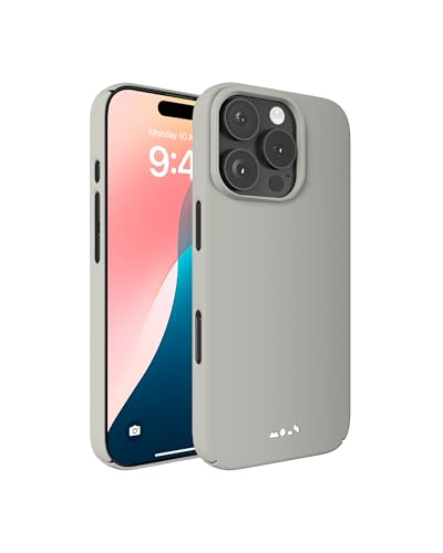 Mous for iPhone 16 Pro Max Case Slim MagSafe Compatible - Super Thin 2.0 - Magnetic Phone Cover - Stone