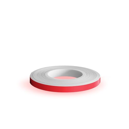 4R Quattroerre.it 10261 Fluoreszierende Dekorstreifen Wheel-Stripes für Motorradfelgen, Fluorot, 5 mm x 6 m, rot, mt