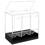 Verssure 3-Slot Booster Pack Dispenser with Non-Slip Base,Acrylic Card Pack Dispenser Fits 120 Booster Packs for Dispensing,Card Holders Storage Case for Trading Card Packs and Sports Card