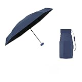 erised's bifrost Mini Paraguas Plegable de Viaje/Portátil Compacto/Correa Ancha Para Paraguas/Protección UV/Secado Rápido/6 Varillas/Mango Plano/Resistente/Vogue/Mujer/Niño