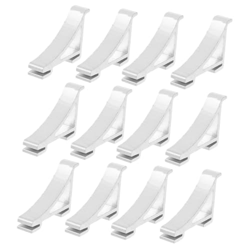 HOMOCONO 12Piezas Abrazaderas de Soporte para Refrigerador Uds Clips de Metal Multiusos para Estantes de Congelador Ganchos de Duraderos y Fáciles de Instalar Versatilidad Uso