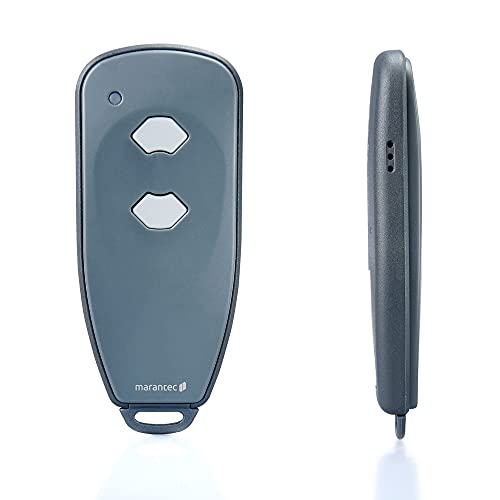 Marantec Digital 382 Handsender 868 MHz 2-Kanal Funk-Fernbedienung/Garagenöffner für Marantec Garagentorantriebe Grau