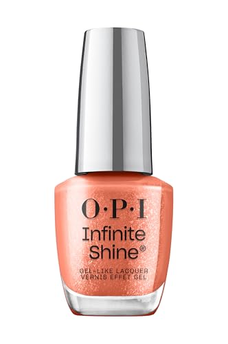 OPI Colección What's Your Mannitude - Infinite Shine - Esmalte de uñas de larga duración - Knee High Stock-blings, Tono Melcotón, 15ml
