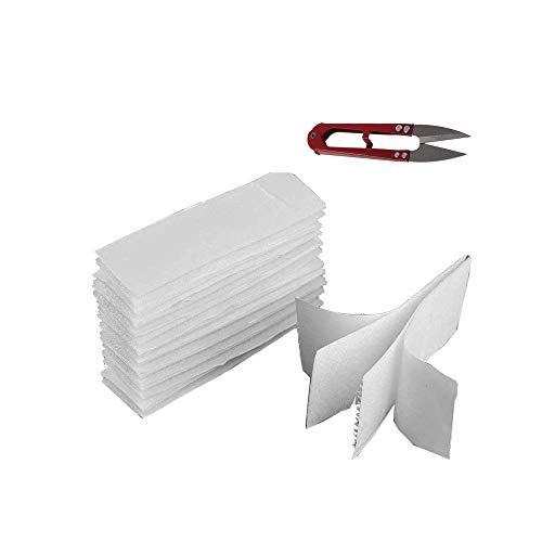Image of MESH Masters Self Adhesive Hook 5 Inches Adhesive Loop 5 Inches with Easy Removal Sticker 20mm 10 Pairs White Color with Industrial Cutter M12
