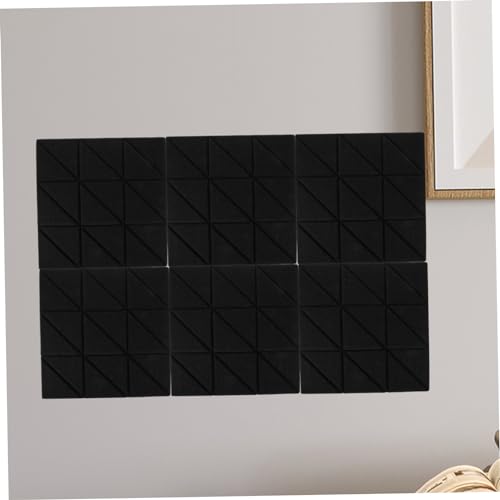 TOYANDONA 4pcs Paneles Acústicos Adhesivos para Aislamiento Sonoro Cuadrados para Estudios en Casa, Oficinas y Espacios de Entretenimiento miniatura 2