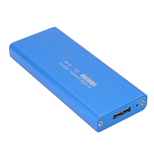 Adaptador MSATA a USB 3.0, carcasa azul de aleación de aluminio miniatura 4