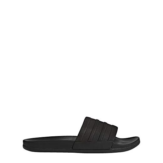 adidas Men's Adilette Comfort Slide Sandals, Black/Black, 11
