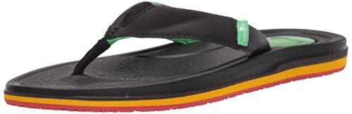 Sanuk Women's Yoga Mat 3 Flip-Flop, Rasta, 8 M US
