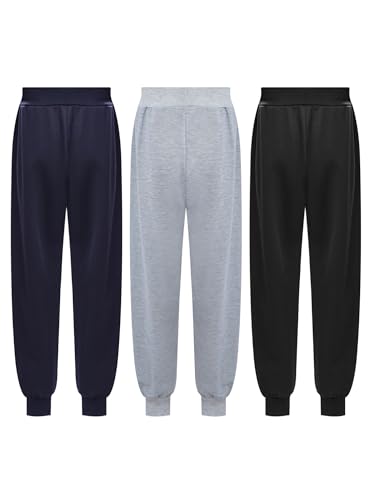 Kaerm 3 Pack Kids Boy's Active Pnats Casual Sport Jogger Pants Quick Dry Running Workout Sweatpants with Pockets3