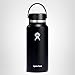 Hydro Flask Water Bottle - Insulated Stainless Steel - Wide Mouth Flex Lid, Non Spill, Leakproof and Refillable in 32 Oz Black