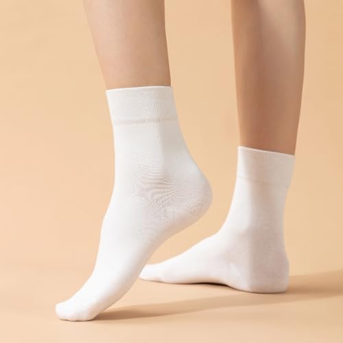 Image of Ndoobiy Womens Socks for Women Crew Ankle Long Cotton 6 Pairs
