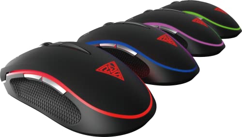 Gamdias Optical Gaming Mouse, Mouse Mat, Multicolor Lighting, 4 Level Adjustable 1200-3200 Dpi, 6 Buttons (Zeus E2) #TOP3