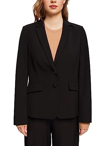 ESPRIT Collection Damen Blazer 991eo1g306, Schwarz, 44