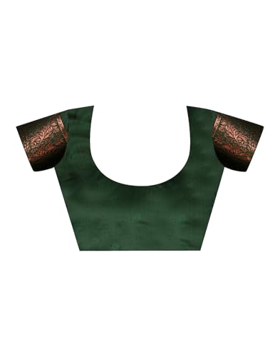 SIRIL Women's Banarasi Jacquard Soft Kanjeevaram Saree With Unstitched Blouse Piece - Image 6