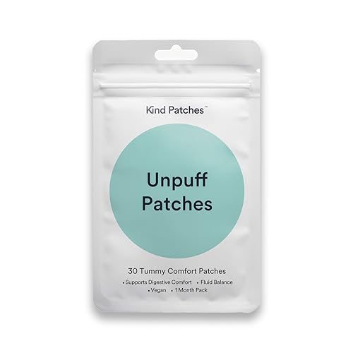 Kind Patches | Unpuff Patches | Detox Vitamin Patch with Dandelion & Ginger | Natural Herbal Supplement for Bloating Water Retention & Digestive Support | 30 Vegan Patches