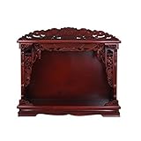 ZCBYBT Sitz Gottes auf dem Mini-Buddhistin Altar handgemachte Holztempel Buddhist/Hindu,B,20.5inch