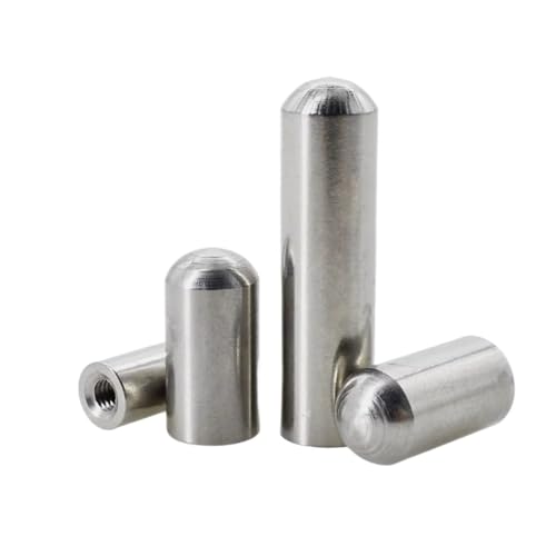 Goupille cylindrique à tête ronde filetée interne M3 M4 M5 M6 Goupille creuse en acier inoxydable 304 Goupille de positionnement de trou de dent interne(M5xOD8 (5pcs),50mm)