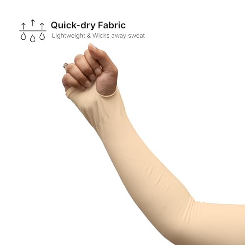 Image of TVARRA Anti-Tan Fingerless Arm Sleeves for Women|UV Protection Hand Cover Sleeves for Bike Riding, Running & Outdoor Use,Dust & Summer Protection Arm Sleeves for Girls (Petals Design)