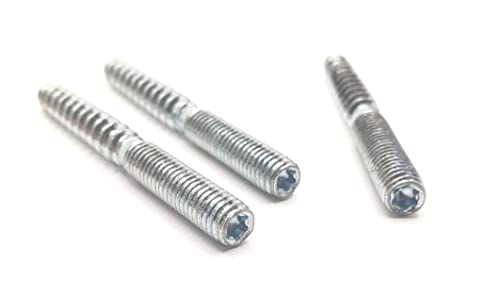 Image of Hanger Bolt M6x60 Silvery Double Headed Bolt Self-Tapping Screw for Furniture 8Pcs