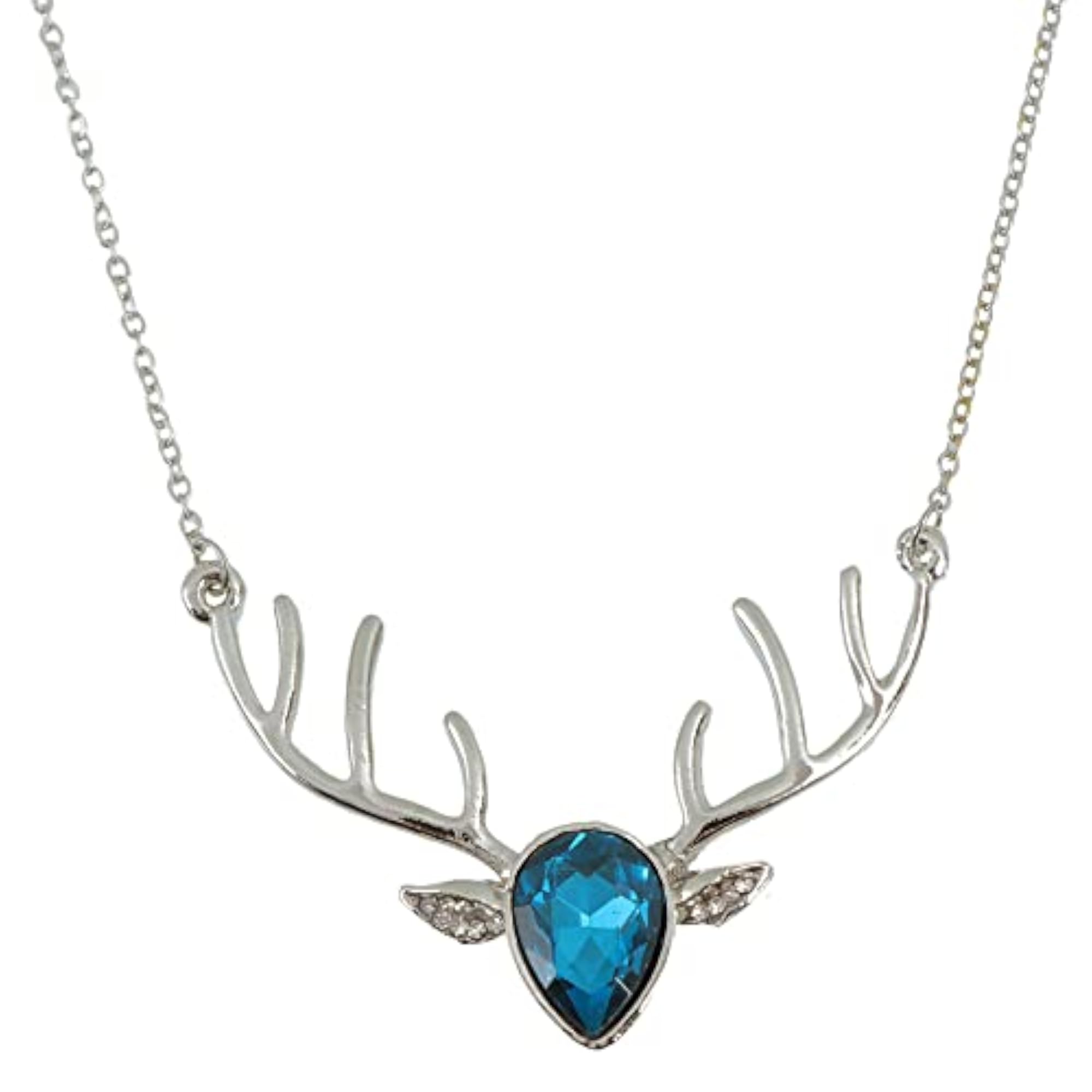 Silver Plated Deer Horn Design Pendant for Animal Lovers