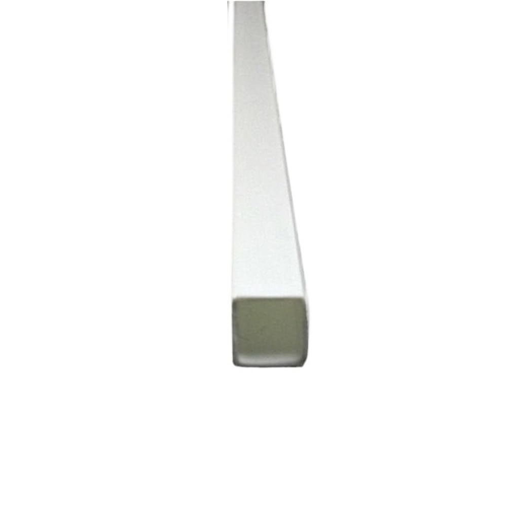 Tubo di plastica fai da te Tubi quadrati in plastica ABS, tubi lunghezza 250/500 mm, in bianca for connettori modello 10 pezzi(500MM*5MM)