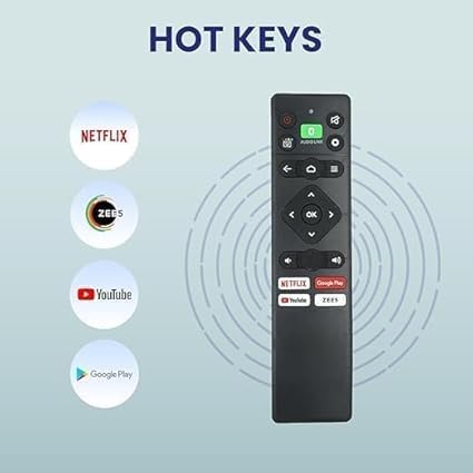 Image of Remote Compatible with Panasonic Smart LED TV with Netflix YouTube and ZEE5 Hotkeys Without Voice Command- (Please Match The Image with Your Old Remote)