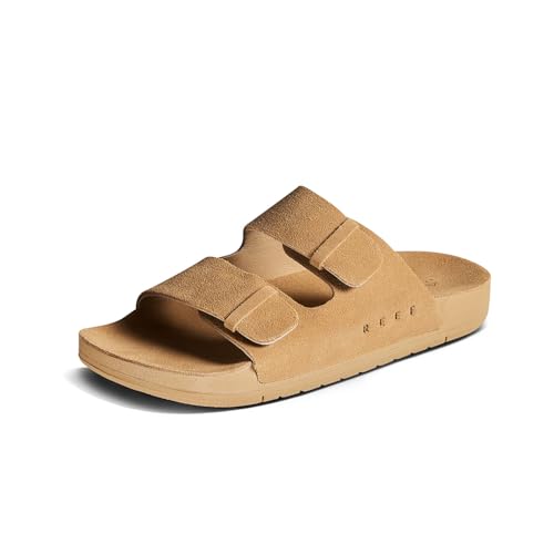 Image of REEF Ojai Two Bar Women's Fashion Slide Sandal, Premium Leather, Soft Cushion Footbed