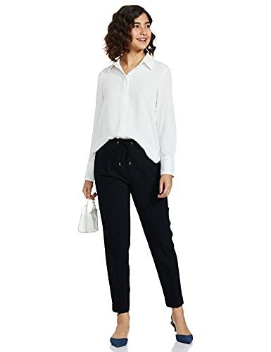 Image of Marks & Spencer Women's Slim Fit High Rise Cotton Ankle Length Casual Pants