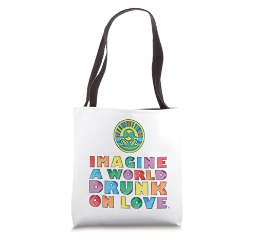 Bolso tote con logo 'Imagine a world drunk on love with color' miniatura 1