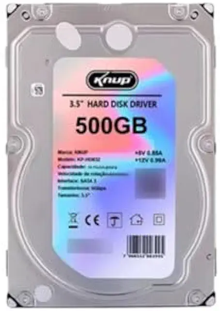 HD Interno 500 GB SATA III 6 Gb/s 7200 RPM 3,5″ Compatível com Desktop, PC Gamer, DVR/CFTV Armazenamento de Fotos/Vídeos/Backup