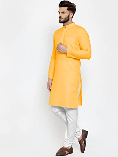 Image of Men's Cotton Blend Kurta Pyjama Set