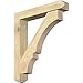 Ekena Millwork BKT0604X32X36BOA04RDF Balboa Craftsman Rough Sawn Bracket w/Offset Brace, Douglas Fir