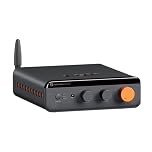 Fosi Audio BT20A Max Amplificateur de Puissance Stéréo, 300W x 2 Ampli Bluetooth, Audio Hi-FI avec Technologie PFFB, Double Alimentation Indépendante, Télécommande, Amplis pour Les Systèmes 2.1