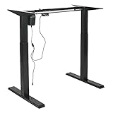 El accesorio de escritorio es adecuado para mesas de 100 a 160 cm de ancho y de 65 a 85 cm de profundidad. La altura del marco de la mesa se puede ajustar sin niveles de 73 a 123 cm, el ancho variable es de 84 a 130 cm