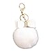 Un-brand portachiavi portachiavi con ciondolo a forma di bowknot soffice, in peluche, con pon pon, portachiavi per auto, accessori per borsa, colore: bianco crema di ottima qualità