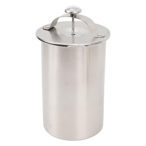 ZJchao Cubo de Carne Al de Acero Inoxidable, Olla a Presión de Tocino con Termómetro para Cocina, Cocina Casera, Resistente, Duradera, 661g (A)